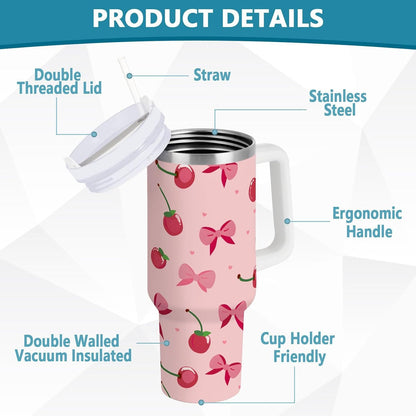 Monkey Face Banana 30 oz Tumbler with Handle and Straw Lid, Insulated Stainless Steel Water Bottle Portable Travel Coffee Tea Mug Cup - Colors B