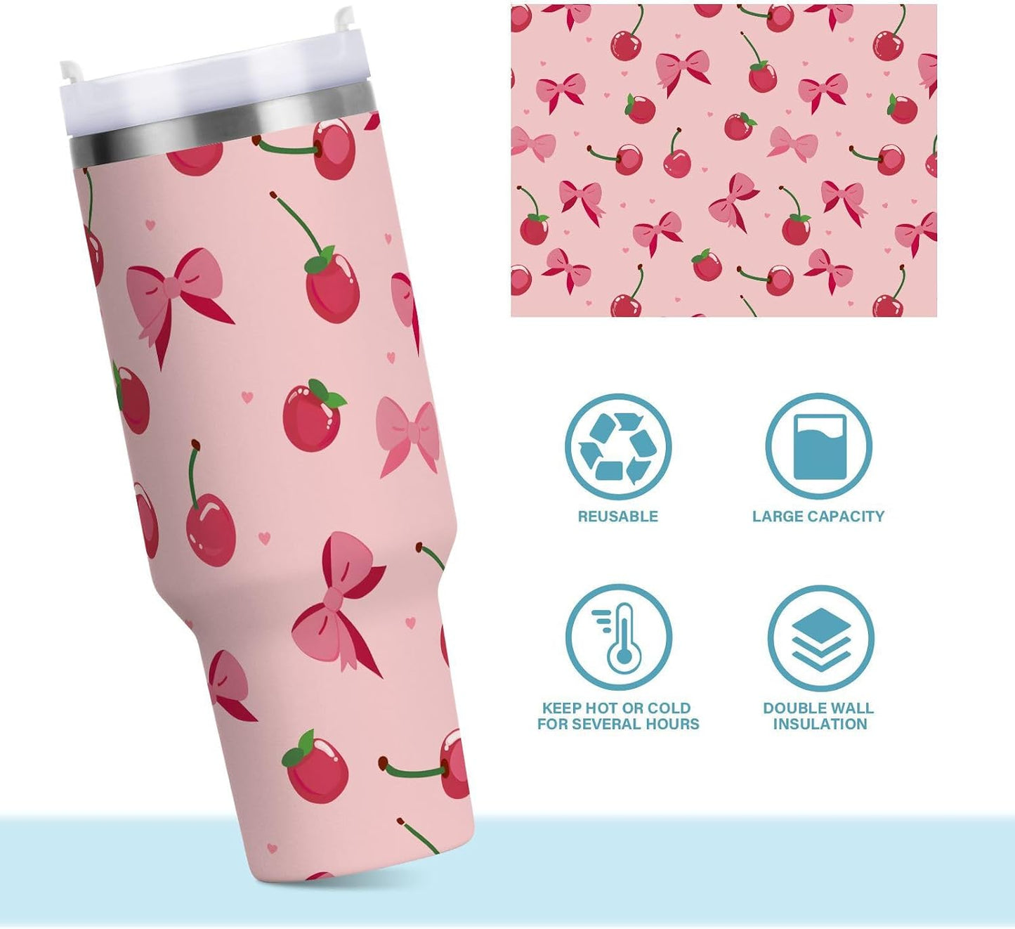 Monkey Face Banana 30 oz Tumbler with Handle and Straw Lid, Insulated Stainless Steel Water Bottle Portable Travel Coffee Tea Mug Cup - Colors B