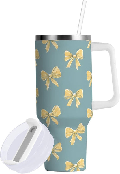 Monkey Face Banana 30 oz Tumbler with Handle and Straw Lid, Insulated Stainless Steel Water Bottle Portable Travel Coffee Tea Mug Cup - Colors B