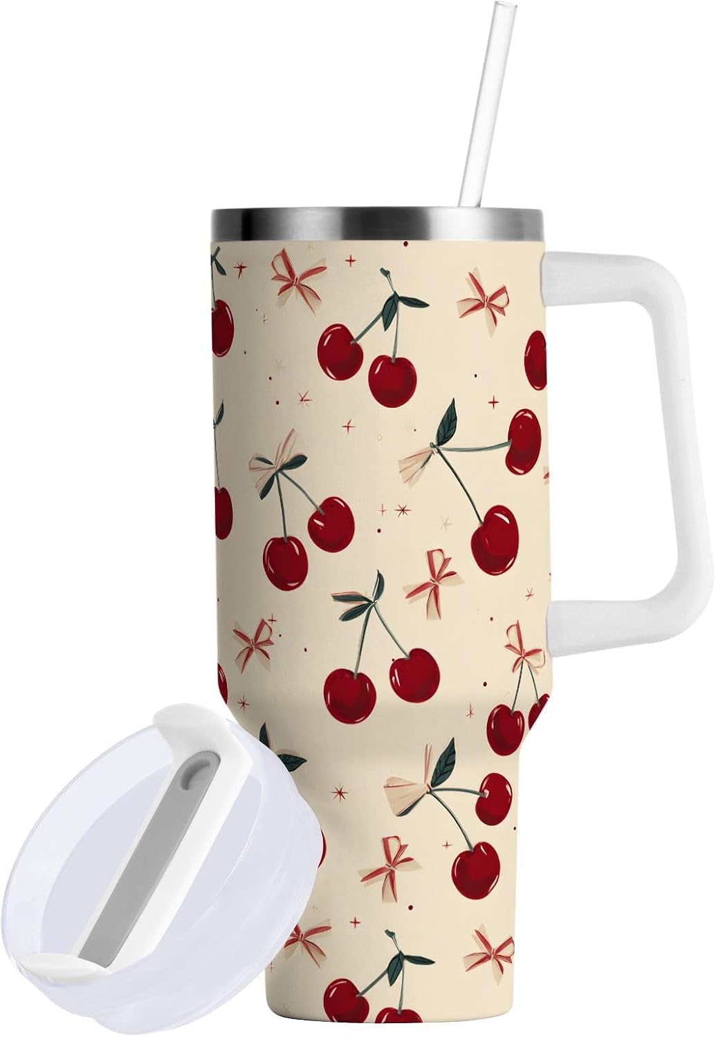 Monkey Face Banana 30 oz Tumbler with Handle and Straw Lid, Insulated Stainless Steel Water Bottle Portable Travel Coffee Tea Mug Cup - Colors B