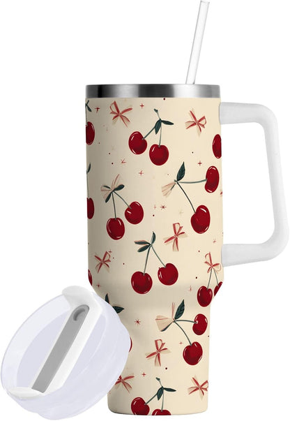 Monkey Face Banana 30 oz Tumbler with Handle and Straw Lid, Insulated Stainless Steel Water Bottle Portable Travel Coffee Tea Mug Cup - Colors B