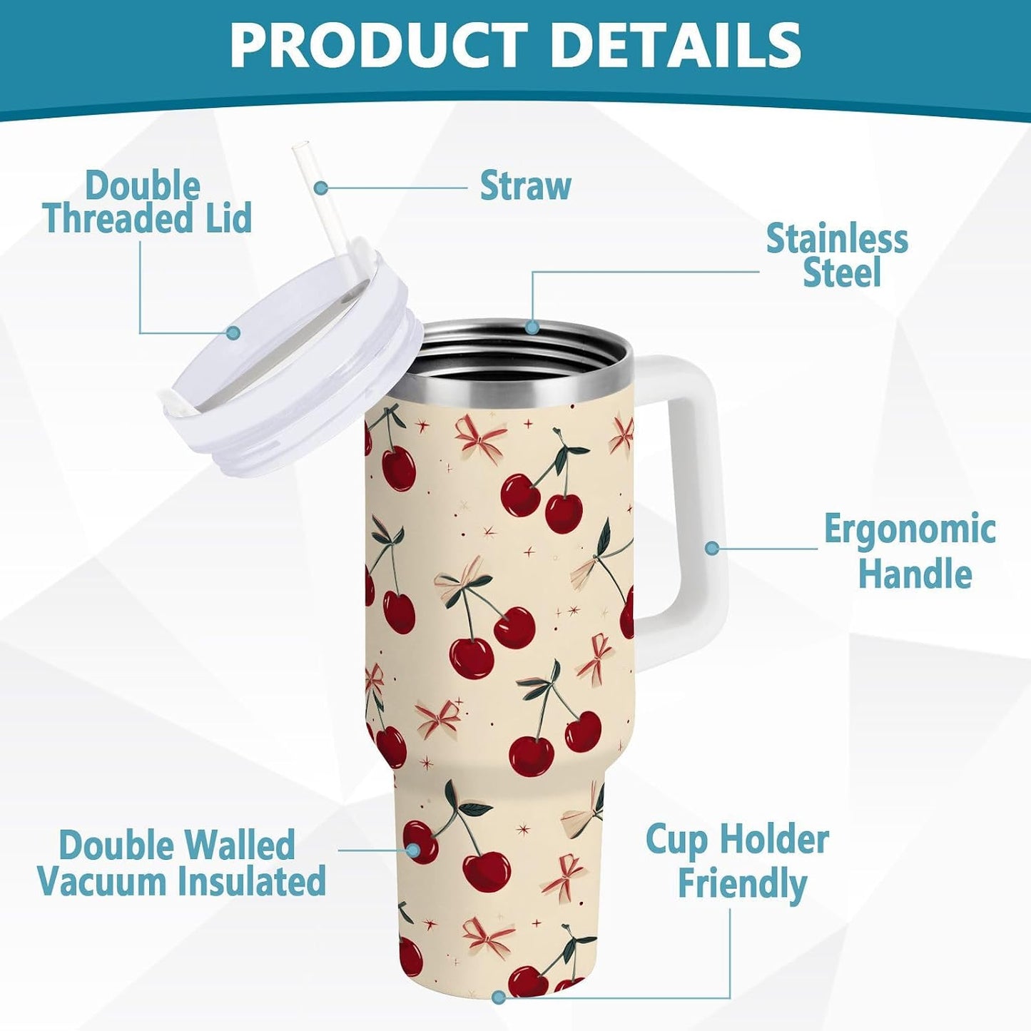 Monkey Face Banana 30 oz Tumbler with Handle and Straw Lid, Insulated Stainless Steel Water Bottle Portable Travel Coffee Tea Mug Cup - Colors B