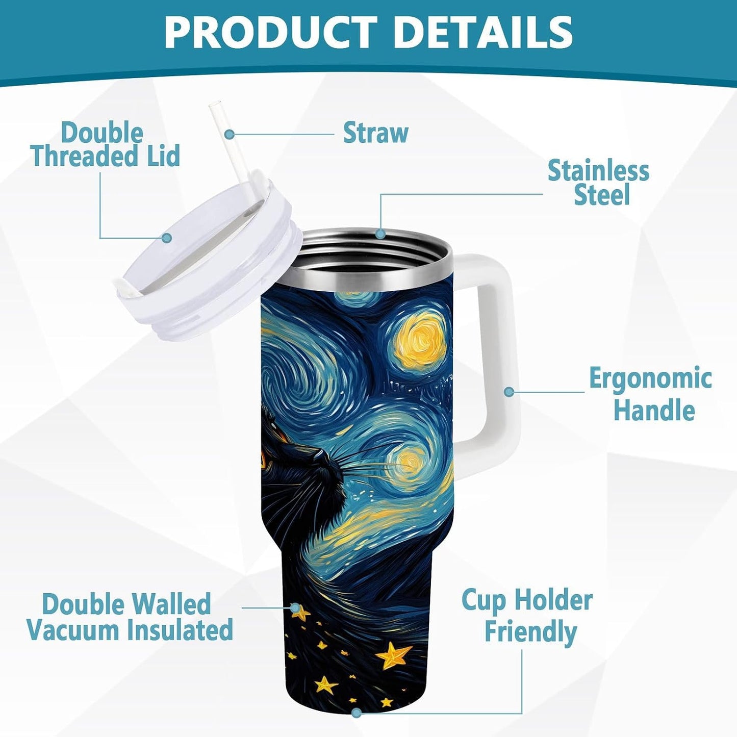 Monkey Face Banana 30 oz Tumbler with Handle and Straw Lid, Insulated Stainless Steel Water Bottle Portable Travel Coffee Tea Mug Cup - Colors B