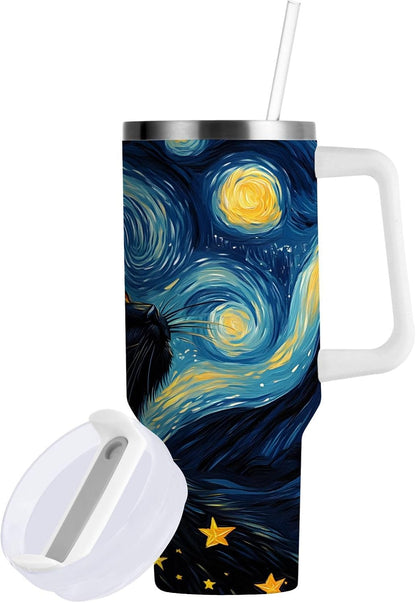Monkey Face Banana 30 oz Tumbler with Handle and Straw Lid, Insulated Stainless Steel Water Bottle Portable Travel Coffee Tea Mug Cup - Colors B