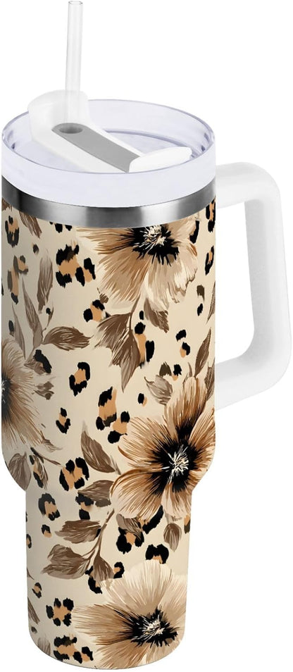 Monkey Face Banana 30 oz Tumbler with Handle and Straw Lid, Insulated Stainless Steel Water Bottle Portable Travel Coffee Tea Mug Cup - Colors B