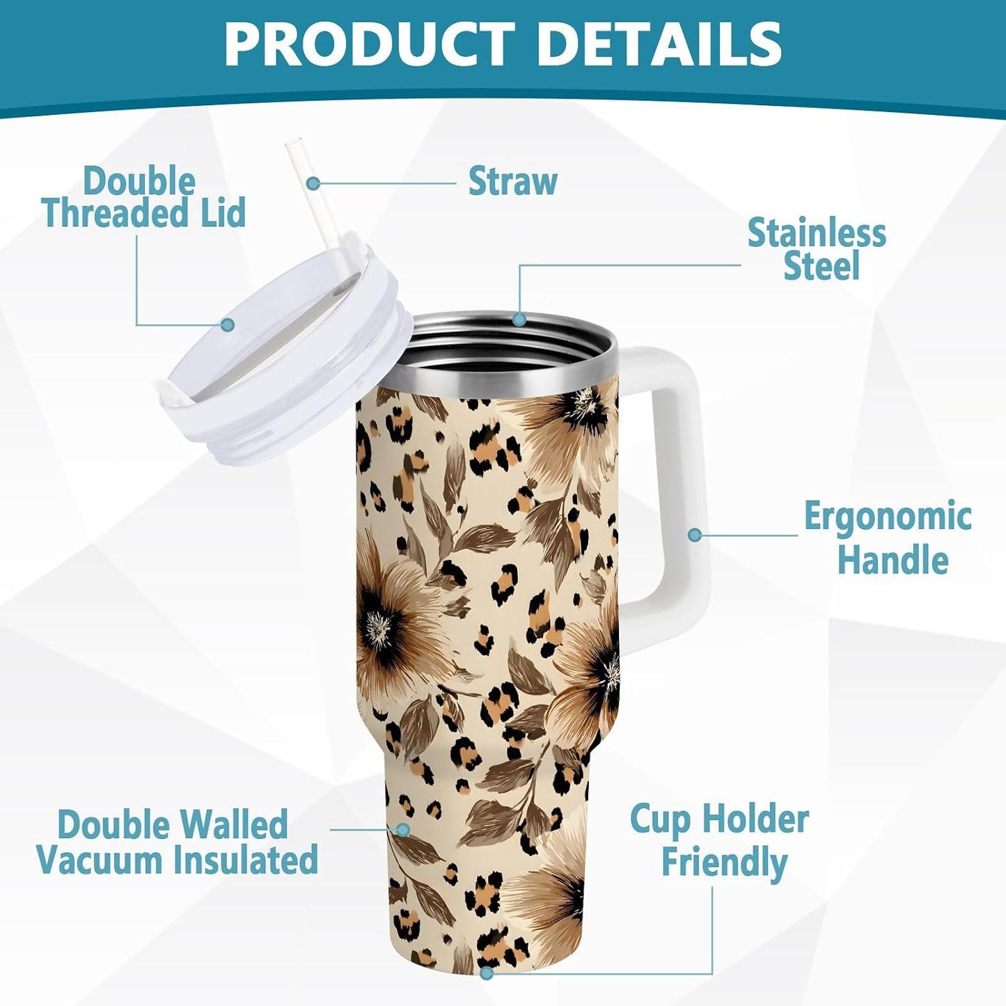 Monkey Face Banana 30 oz Tumbler with Handle and Straw Lid, Insulated Stainless Steel Water Bottle Portable Travel Coffee Tea Mug Cup - Colors B