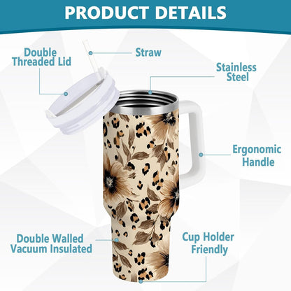Monkey Face Banana 30 oz Tumbler with Handle and Straw Lid, Insulated Stainless Steel Water Bottle Portable Travel Coffee Tea Mug Cup - Colors B