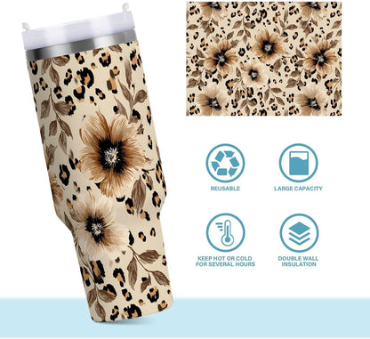 Monkey Face Banana 30 oz Tumbler with Handle and Straw Lid, Insulated Stainless Steel Water Bottle Portable Travel Coffee Tea Mug Cup - Colors B