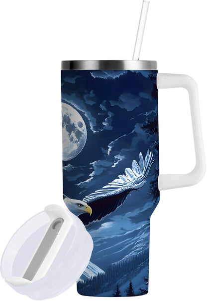 Monkey Face Banana 30 oz Tumbler with Handle and Straw Lid, Insulated Stainless Steel Water Bottle Portable Travel Coffee Tea Mug Cup - Colors B