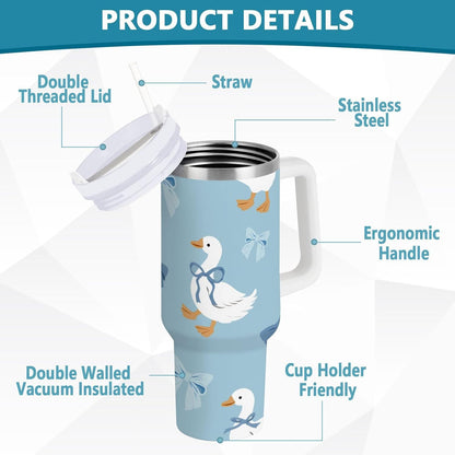 Monkey Face Banana 30 oz Tumbler with Handle and Straw Lid, Insulated Stainless Steel Water Bottle Portable Travel Coffee Tea Mug Cup - Colors B