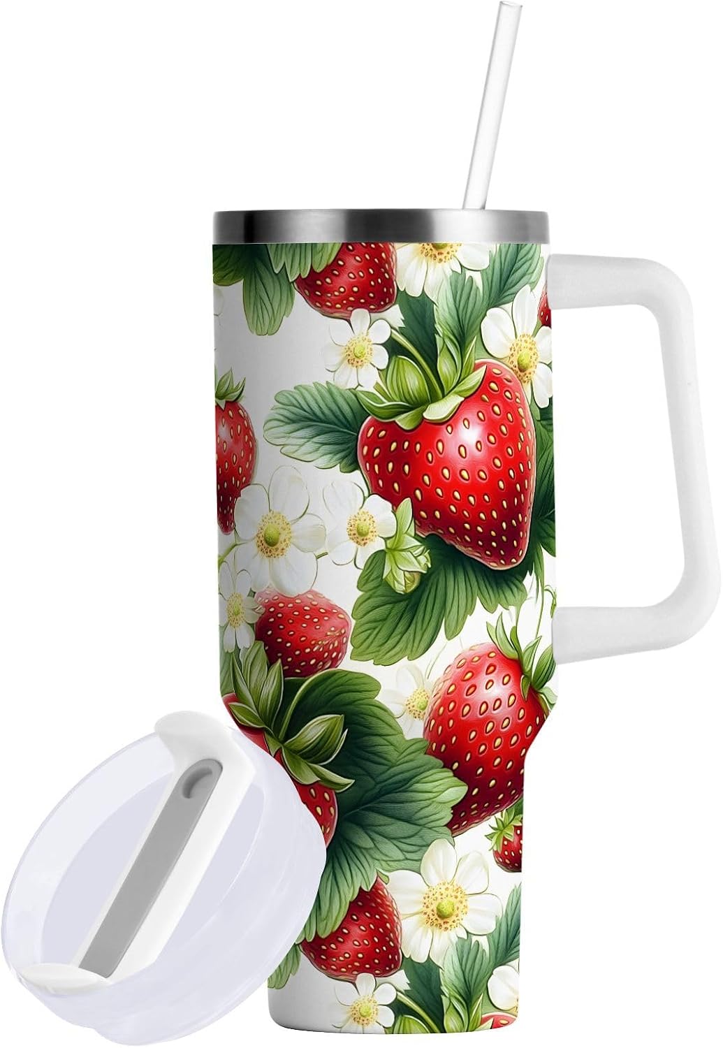 Monkey Face Banana 30 oz Tumbler with Handle and Straw Lid, Insulated Stainless Steel Water Bottle Portable Travel Coffee Tea Mug Cup - Colors B