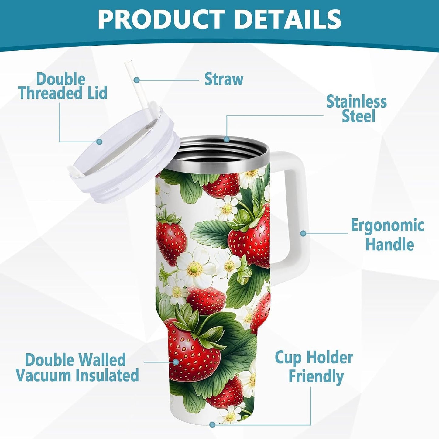 Monkey Face Banana 30 oz Tumbler with Handle and Straw Lid, Insulated Stainless Steel Water Bottle Portable Travel Coffee Tea Mug Cup - Colors B