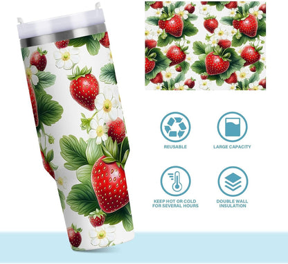 Monkey Face Banana 30 oz Tumbler with Handle and Straw Lid, Insulated Stainless Steel Water Bottle Portable Travel Coffee Tea Mug Cup - Colors B