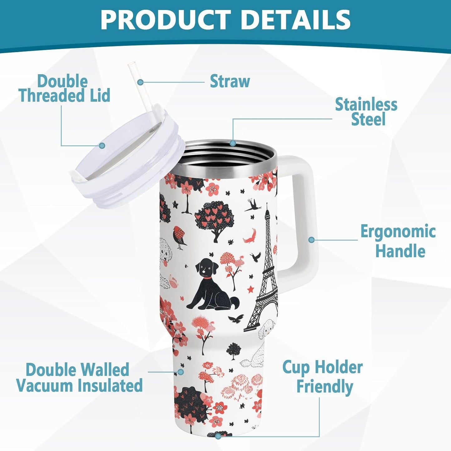 Monkey Face Banana 30 oz Tumbler with Handle and Straw Lid, Insulated Stainless Steel Water Bottle Portable Travel Coffee Tea Mug Cup - Colors B