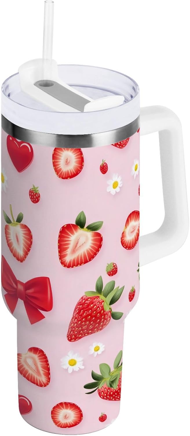 Monkey Face Banana 30 oz Tumbler with Handle and Straw Lid, Insulated Stainless Steel Water Bottle Portable Travel Coffee Tea Mug Cup - Colors B