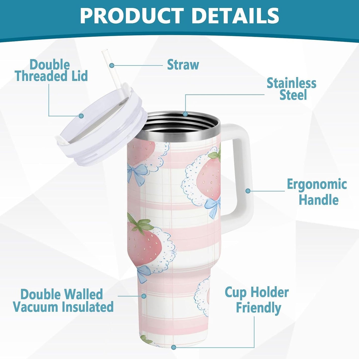 Monkey Face Banana 30 oz Tumbler with Handle and Straw Lid, Insulated Stainless Steel Water Bottle Portable Travel Coffee Tea Mug Cup - Colors B