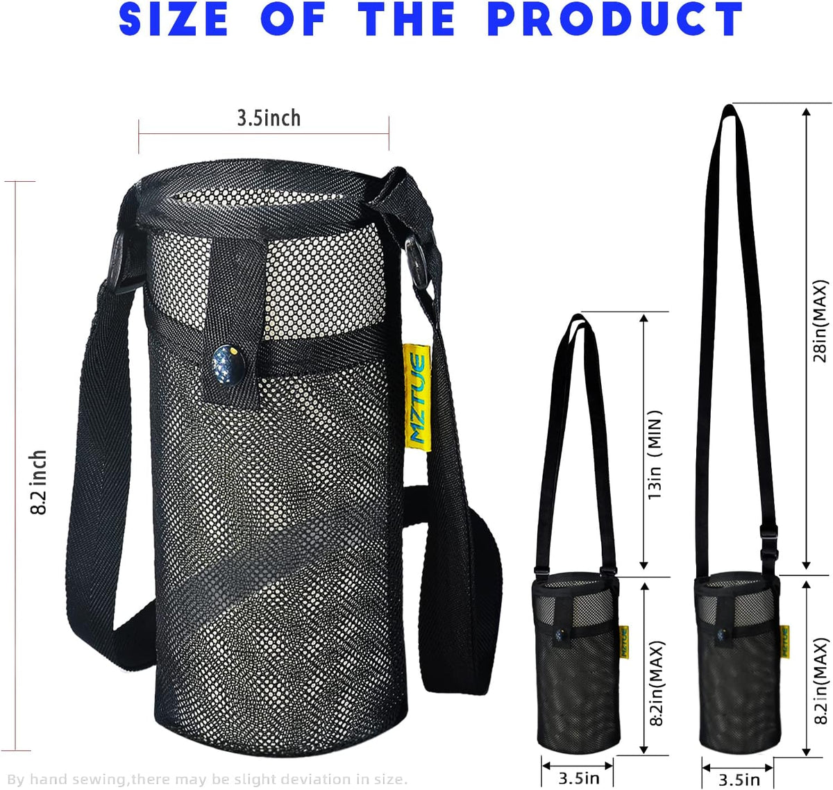 Water Bottle Holder with Strap for Walking, Hiking