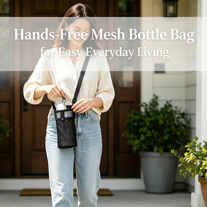 Water Bottle Holder with Strap for Walking, Hiking