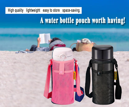 Water Bottle Holder with Strap for Walking, Hiking