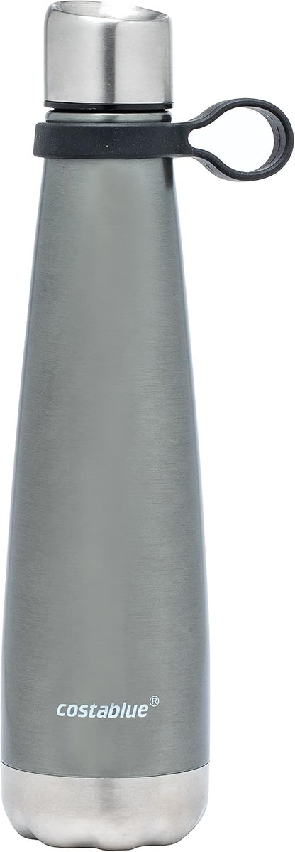 Insulated Water Bottle - On-The-Go Refillable Stainless Steel Water Bottles For Adults, Reusable Thermos Travel Tumbler With Leak-proof Lid For Hot & Cold Beverages (17Oz. Copper Peach)