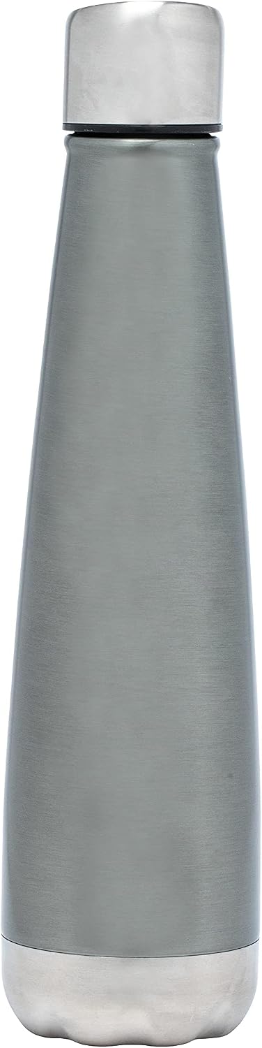 Insulated Water Bottle - On-The-Go Refillable Stainless Steel Water Bottles For Adults, Reusable Thermos Travel Tumbler With Leak-proof Lid For Hot & Cold Beverages (17Oz. Copper Peach)