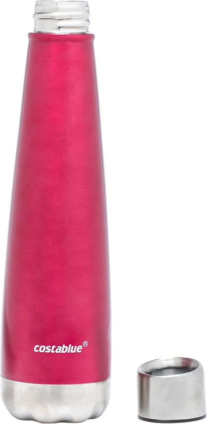 Insulated Water Bottle - On-The-Go Refillable Stainless Steel Water Bottles For Adults, Reusable Thermos Travel Tumbler With Leak-proof Lid For Hot & Cold Beverages (17Oz. Copper Peach)