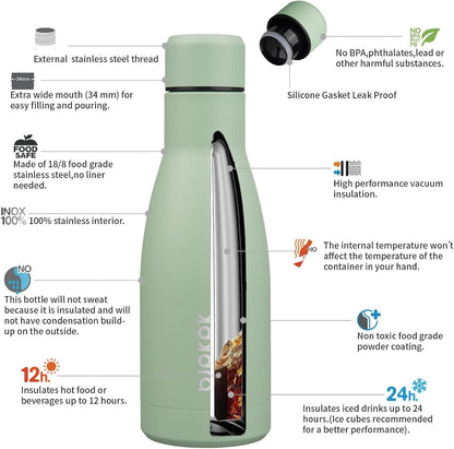 25 oz Insulated Stainless Steel Water Bottle, Metal Sports Flask