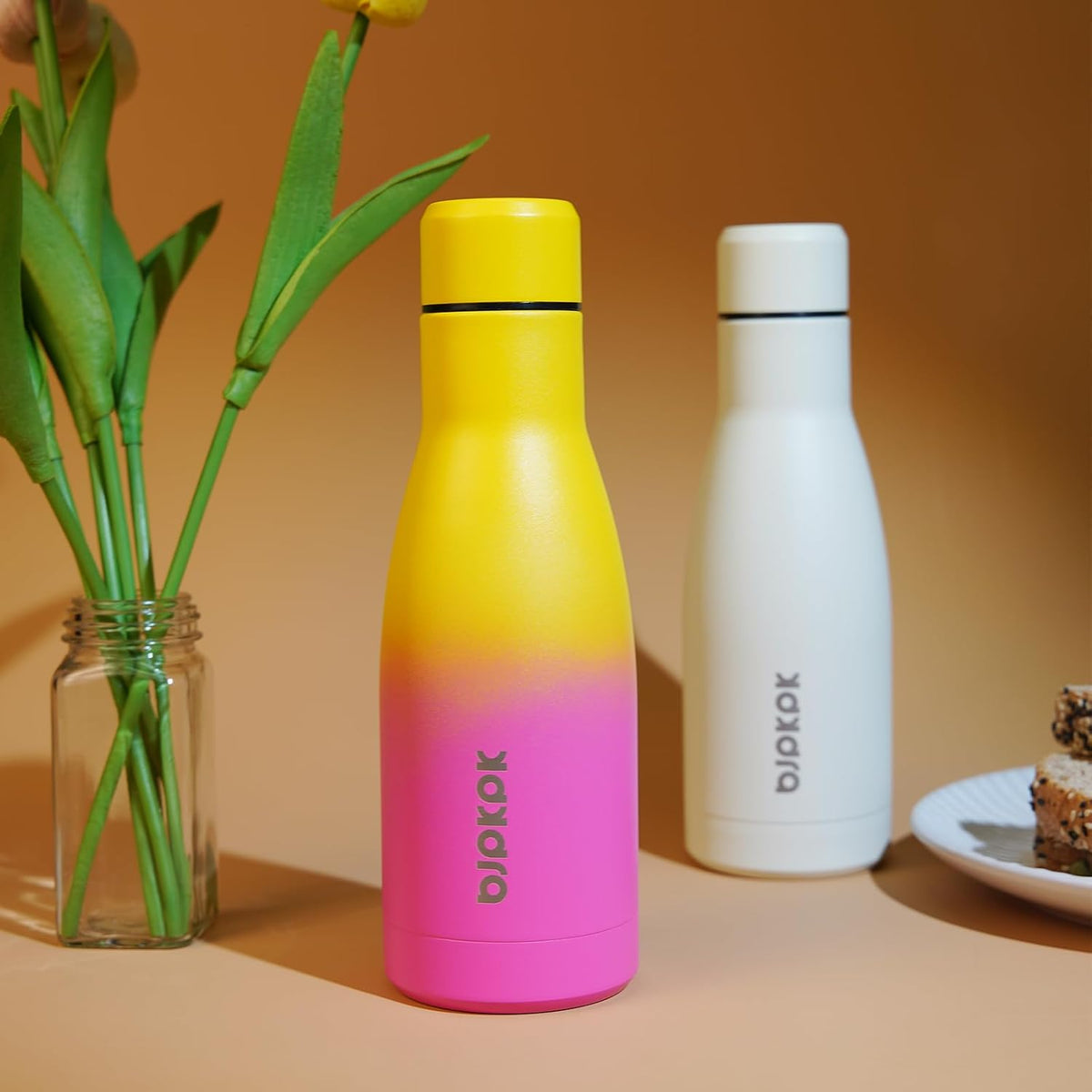 25 oz Insulated Stainless Steel Water Bottle, Metal Sports Flask