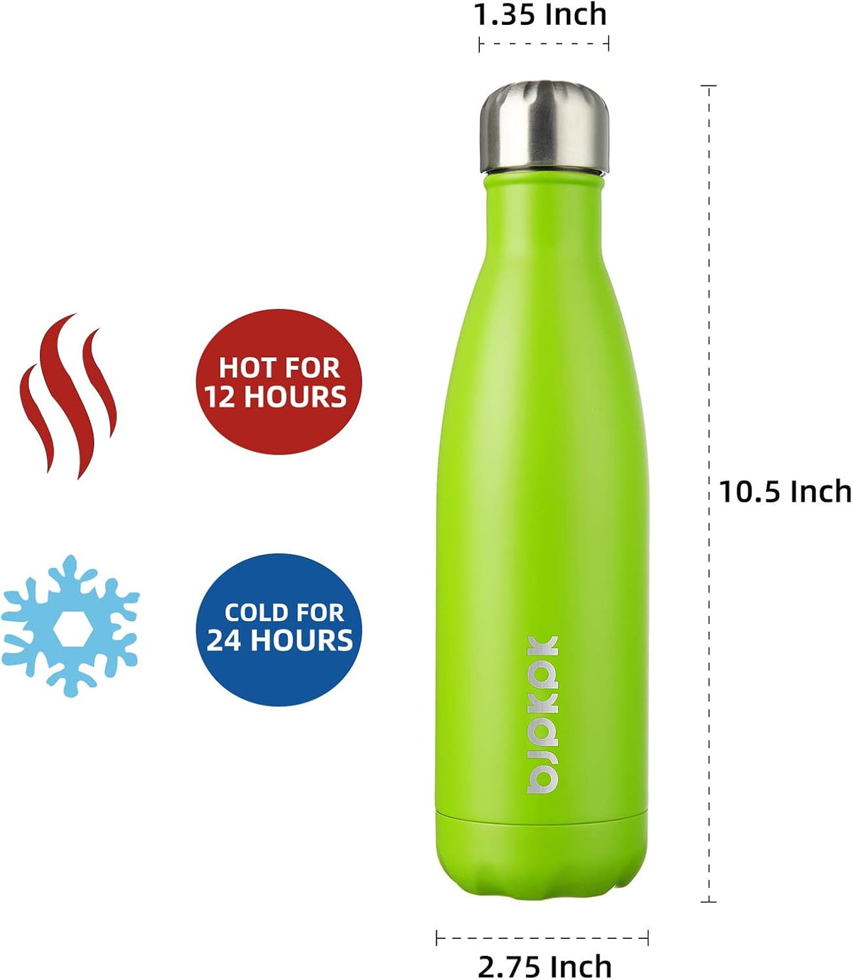 25 oz Insulated Stainless Steel Water Bottle, Metal Sports Flask