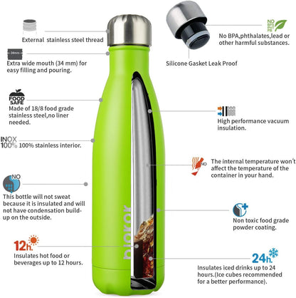 25 oz Insulated Stainless Steel Water Bottle, Metal Sports Flask