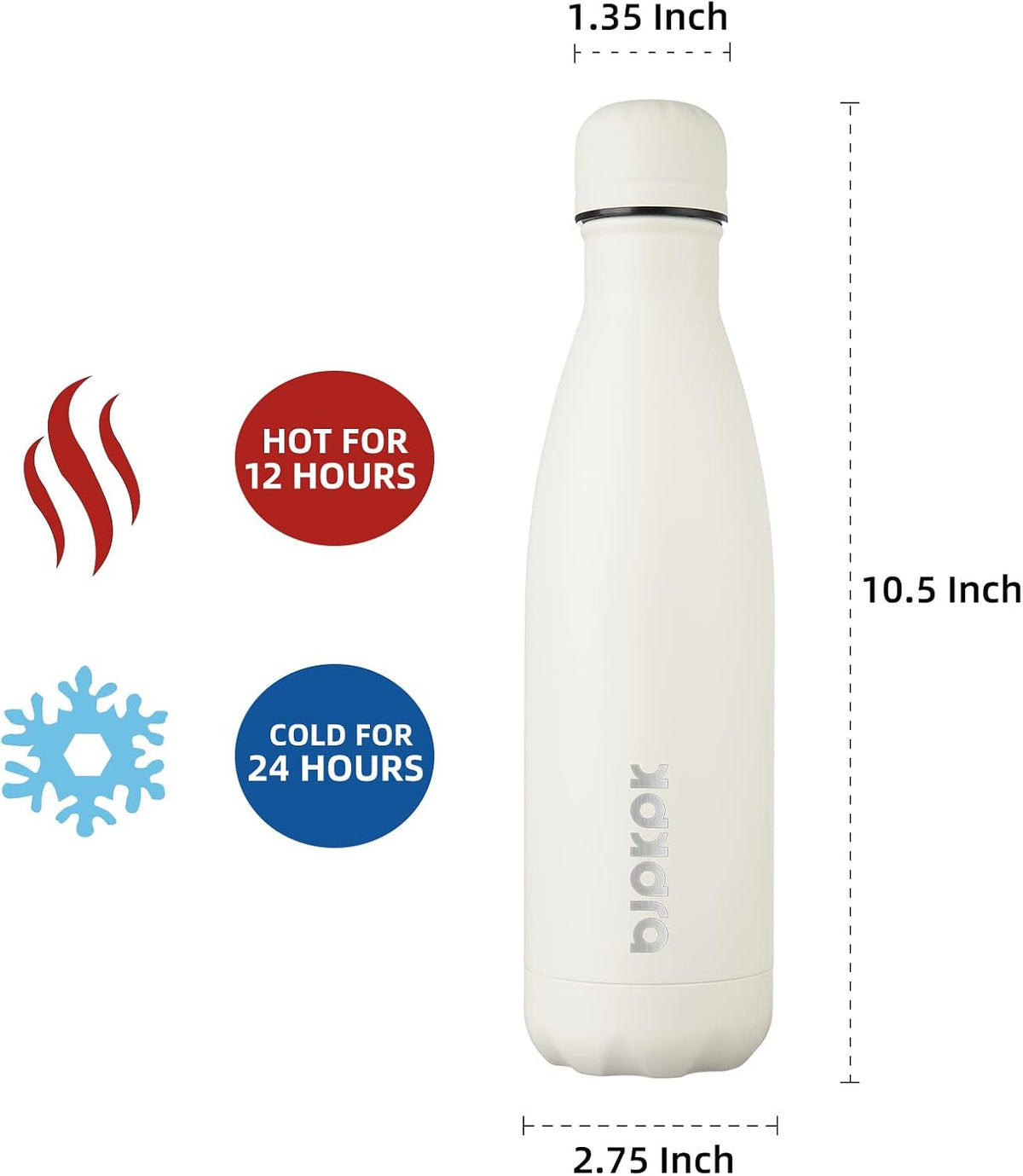 25 oz Insulated Stainless Steel Water Bottle, Metal Sports Flask