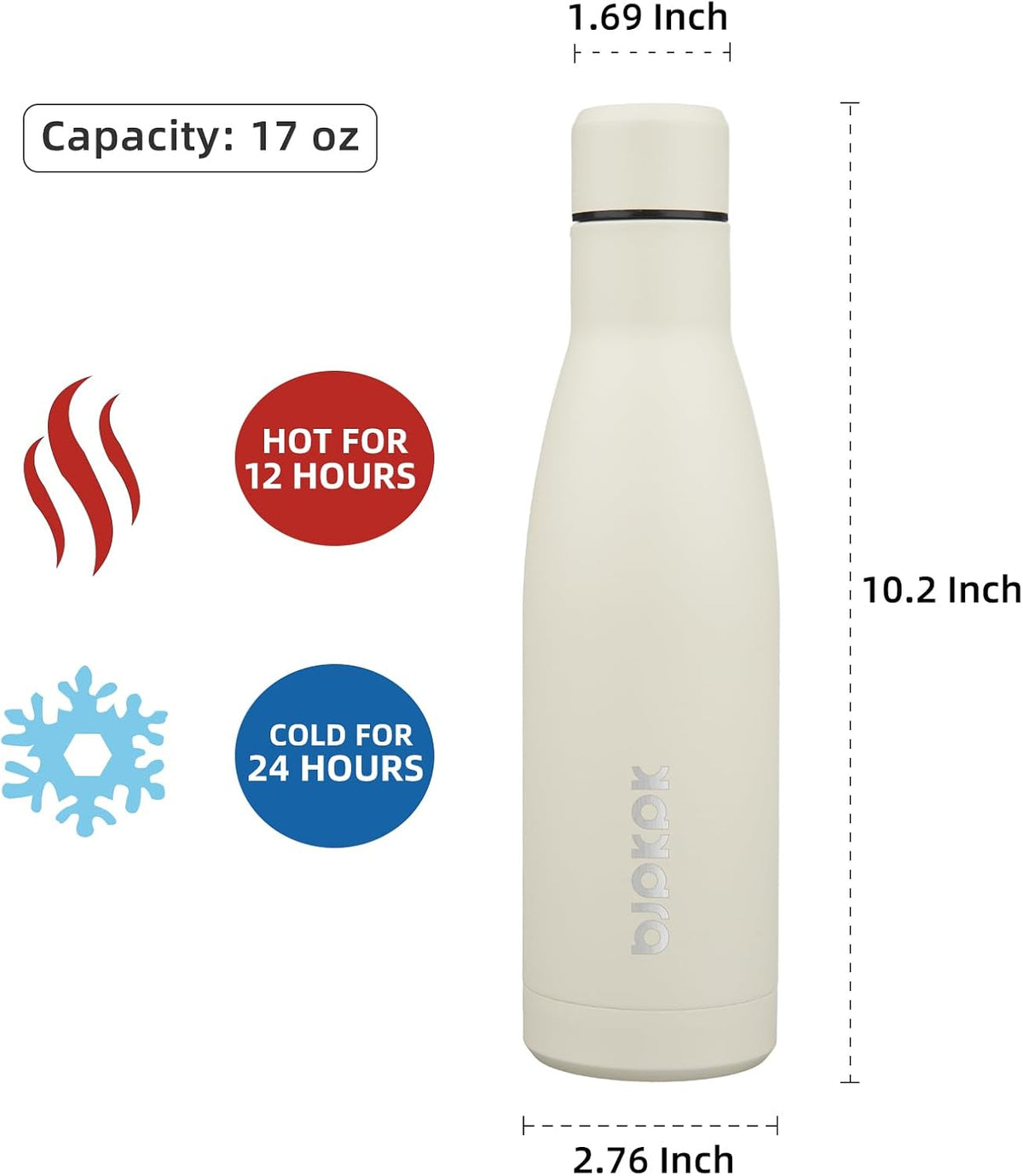 25 oz Insulated Stainless Steel Water Bottle, Metal Sports Flask