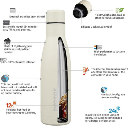25 oz Insulated Stainless Steel Water Bottle, Metal Sports Flask