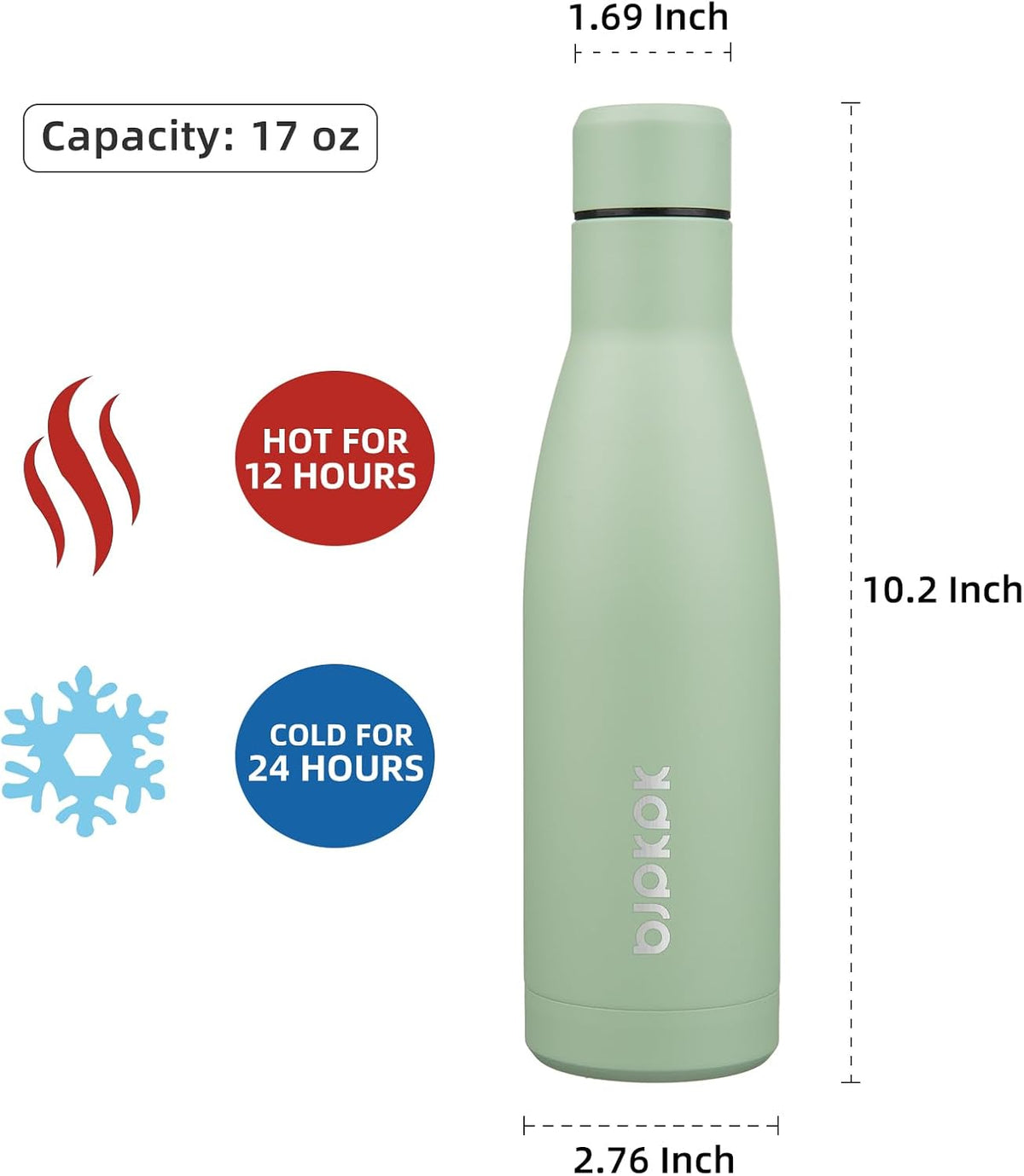 25 oz Insulated Stainless Steel Water Bottle, Metal Sports Flask