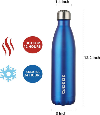 25 oz Insulated Stainless Steel Water Bottle, Metal Sports Flask