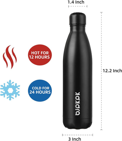 25 oz Insulated Stainless Steel Water Bottle, Metal Sports Flask