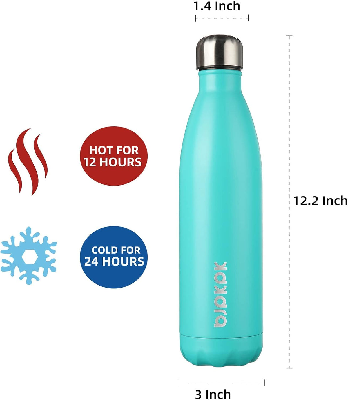 25 oz Insulated Stainless Steel Water Bottle, Metal Sports Flask