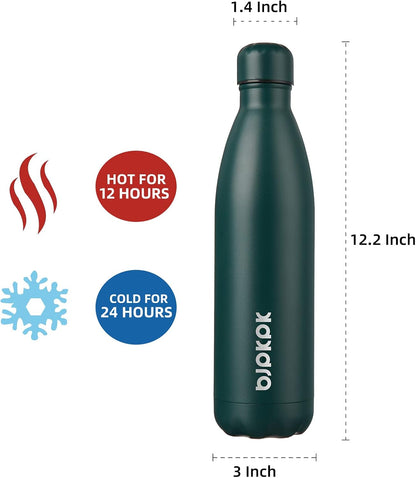 25 oz Insulated Stainless Steel Water Bottle, Metal Sports Flask