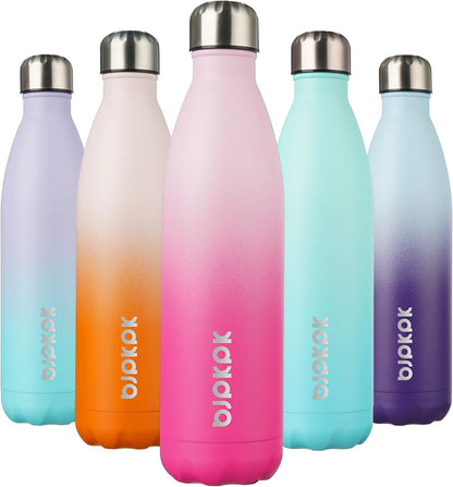 25 oz Insulated Stainless Steel Water Bottle, Metal Sports Flask