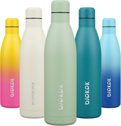 25 oz Insulated Stainless Steel Water Bottle, Metal Sports Flask