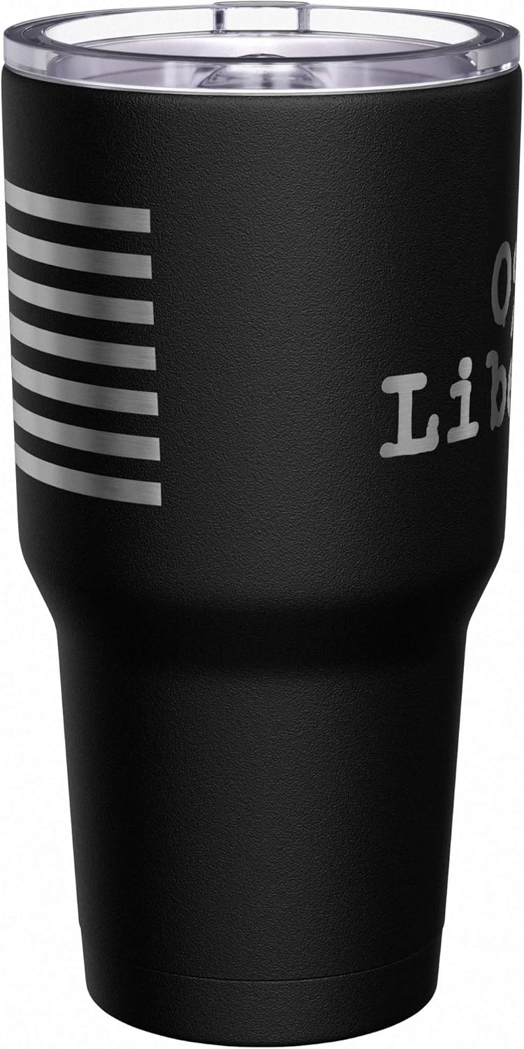 Born To Fish - Forced To Work - Fishing Travel Mug - American Flag Coffee Travel Mug - Dad Fishing Tumbler - Double Insulated Tumbler - 30 oz - Colors A