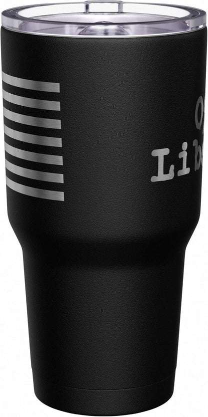 Born To Fish - Forced To Work - Fishing Travel Mug - American Flag Coffee Travel Mug - Dad Fishing Tumbler - Double Insulated Tumbler - 30 oz - Colors A