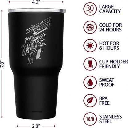 Born To Fish - Forced To Work - Fishing Travel Mug - American Flag Coffee Travel Mug - Dad Fishing Tumbler - Double Insulated Tumbler - 30 oz - Colors A