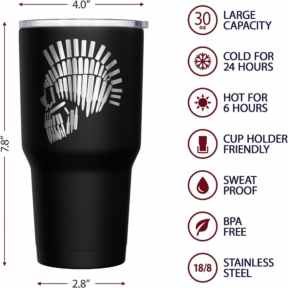 Born To Fish - Forced To Work - Fishing Travel Mug - American Flag Coffee Travel Mug - Dad Fishing Tumbler - Double Insulated Tumbler - 30 oz - Colors A