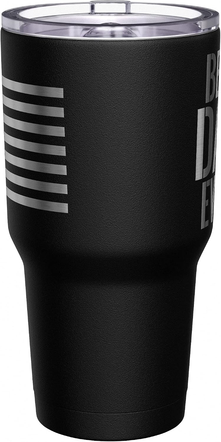 Born To Fish - Forced To Work - Fishing Travel Mug - American Flag Coffee Travel Mug - Dad Fishing Tumbler - Double Insulated Tumbler - 30 oz - Colors A