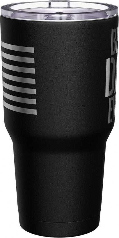 Born To Fish - Forced To Work - Fishing Travel Mug - American Flag Coffee Travel Mug - Dad Fishing Tumbler - Double Insulated Tumbler - 30 oz - Colors A