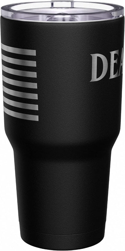 Born To Fish - Forced To Work - Fishing Travel Mug - American Flag Coffee Travel Mug - Dad Fishing Tumbler - Double Insulated Tumbler - 30 oz - Colors A