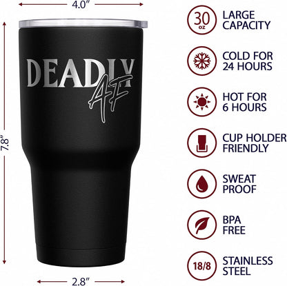 Born To Fish - Forced To Work - Fishing Travel Mug - American Flag Coffee Travel Mug - Dad Fishing Tumbler - Double Insulated Tumbler - 30 oz - Colors A