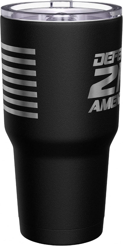 Born To Fish - Forced To Work - Fishing Travel Mug - American Flag Coffee Travel Mug - Dad Fishing Tumbler - Double Insulated Tumbler - 30 oz - Colors A