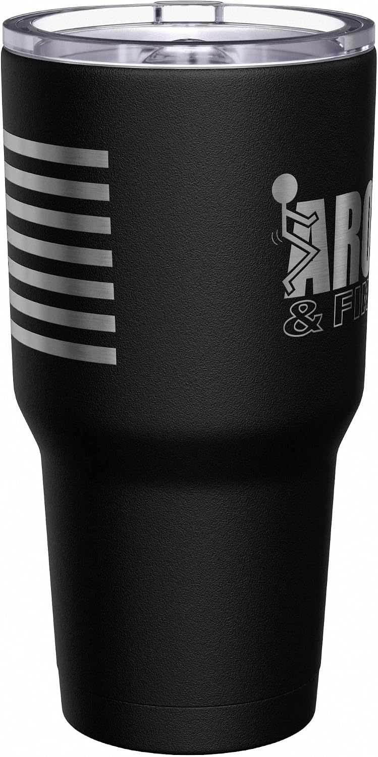 Born To Fish - Forced To Work - Fishing Travel Mug - American Flag Coffee Travel Mug - Dad Fishing Tumbler - Double Insulated Tumbler - 30 oz - Colors A